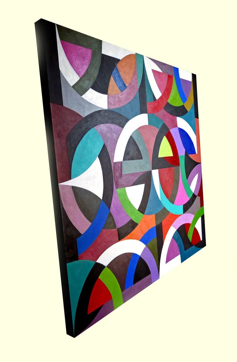 Original Abstract Geometric Painting by Stephen Conroy