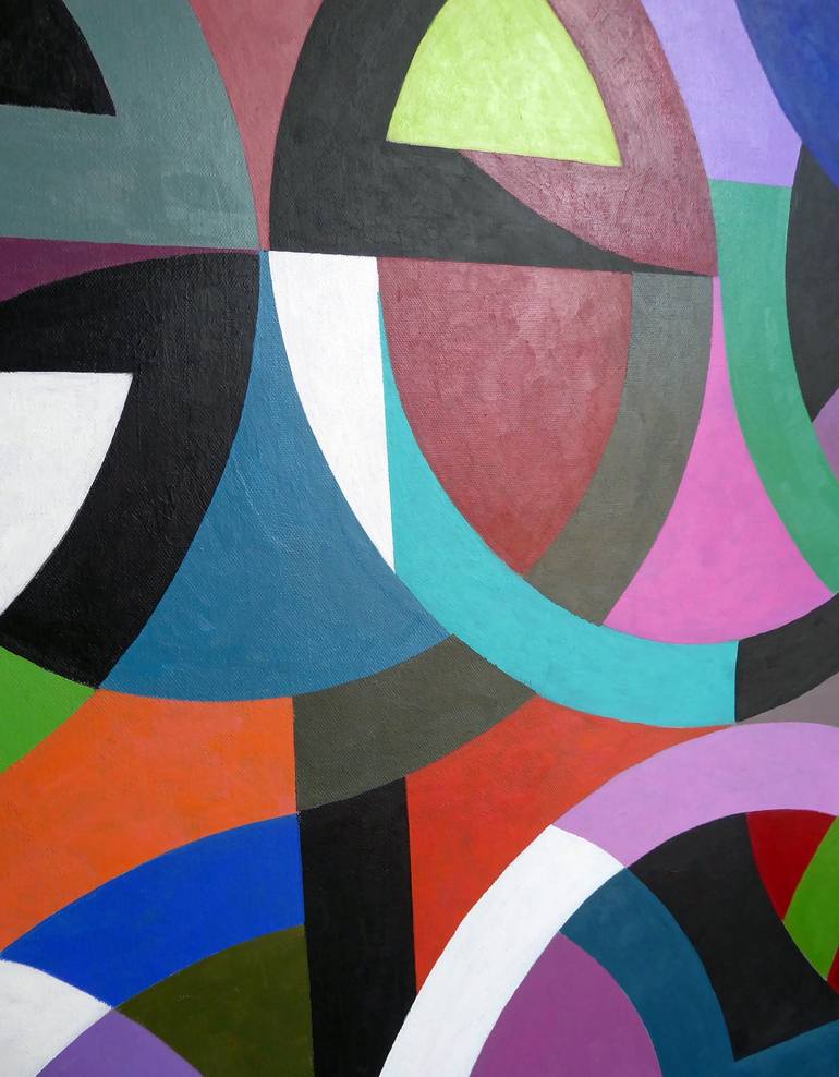 Original Abstract Geometric Painting by Stephen Conroy