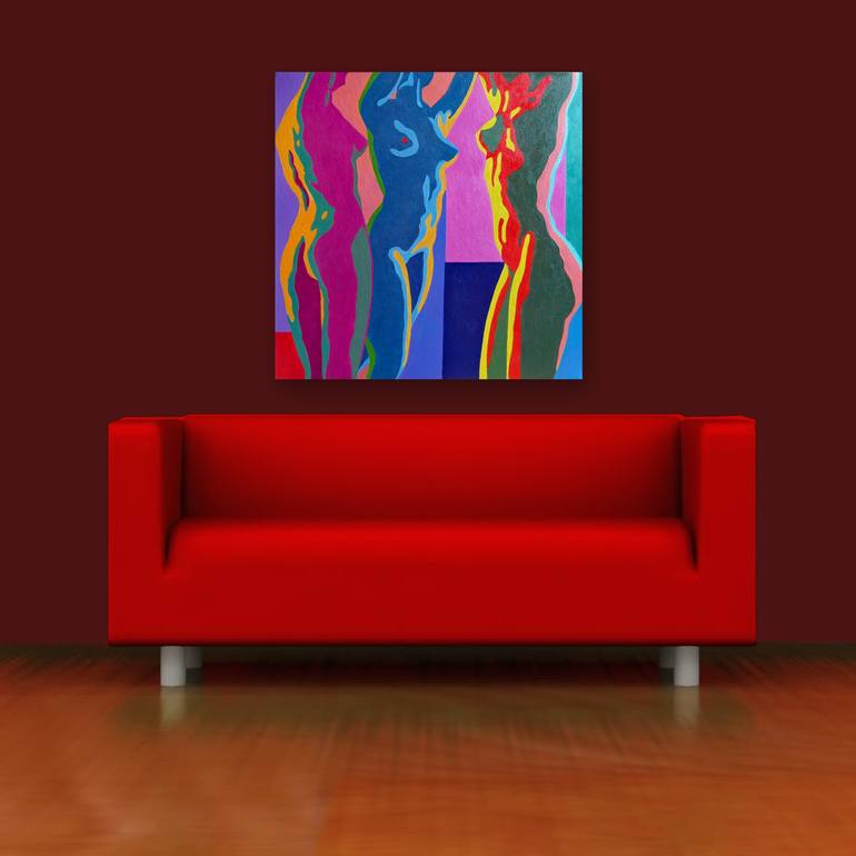 Original Abstract Nude Painting by Stephen Conroy