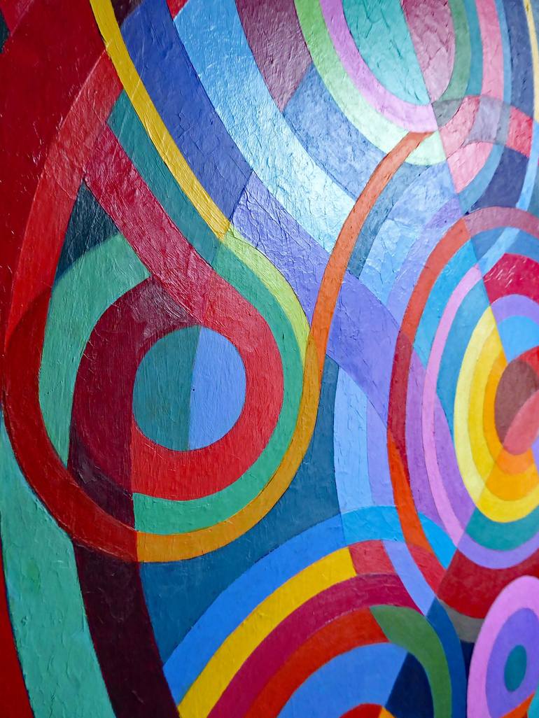 Original Abstract Geometric Painting by Stephen Conroy