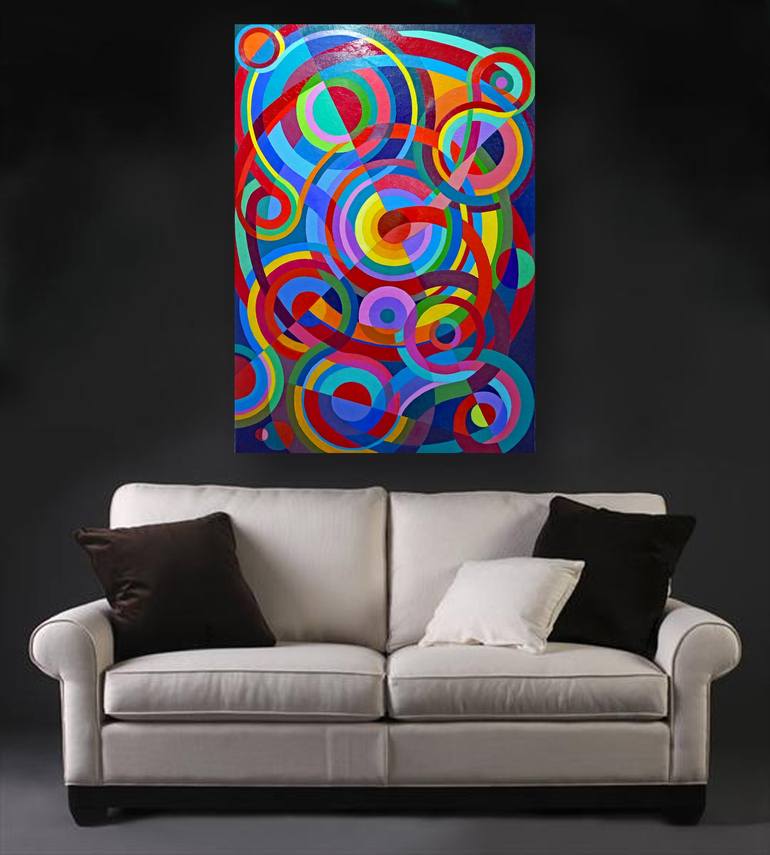 Original Abstract Geometric Painting by Stephen Conroy