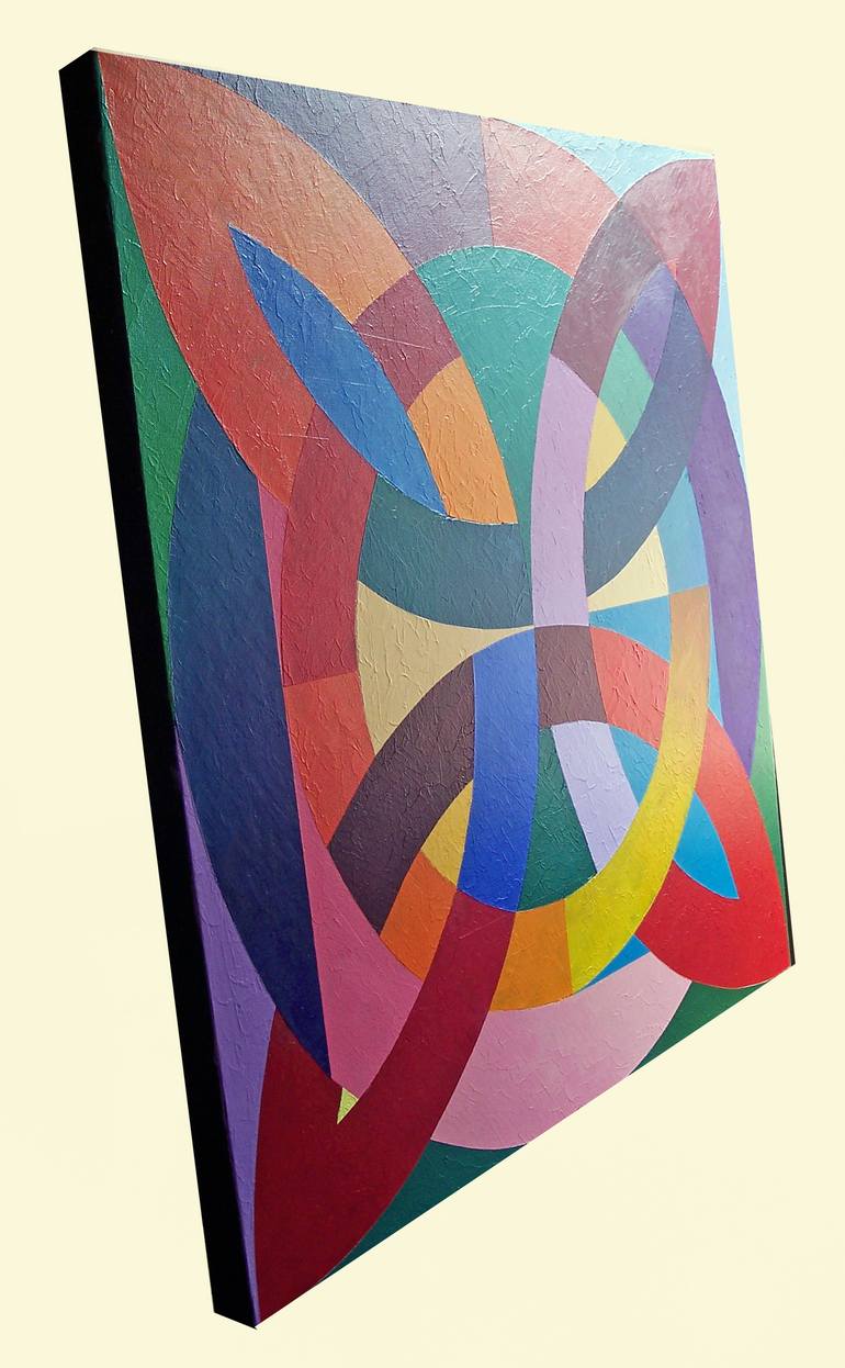 Original Abstract Geometric Painting by Stephen Conroy