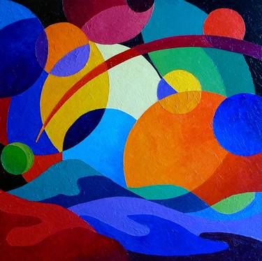Original Abstract Outer Space Paintings by Stephen Conroy