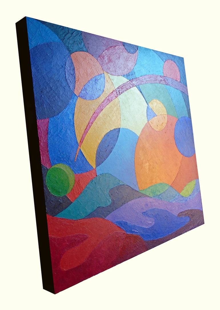 Original Abstract Outer Space Painting by Stephen Conroy