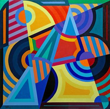 Original Abstract Geometric Paintings by Stephen Conroy