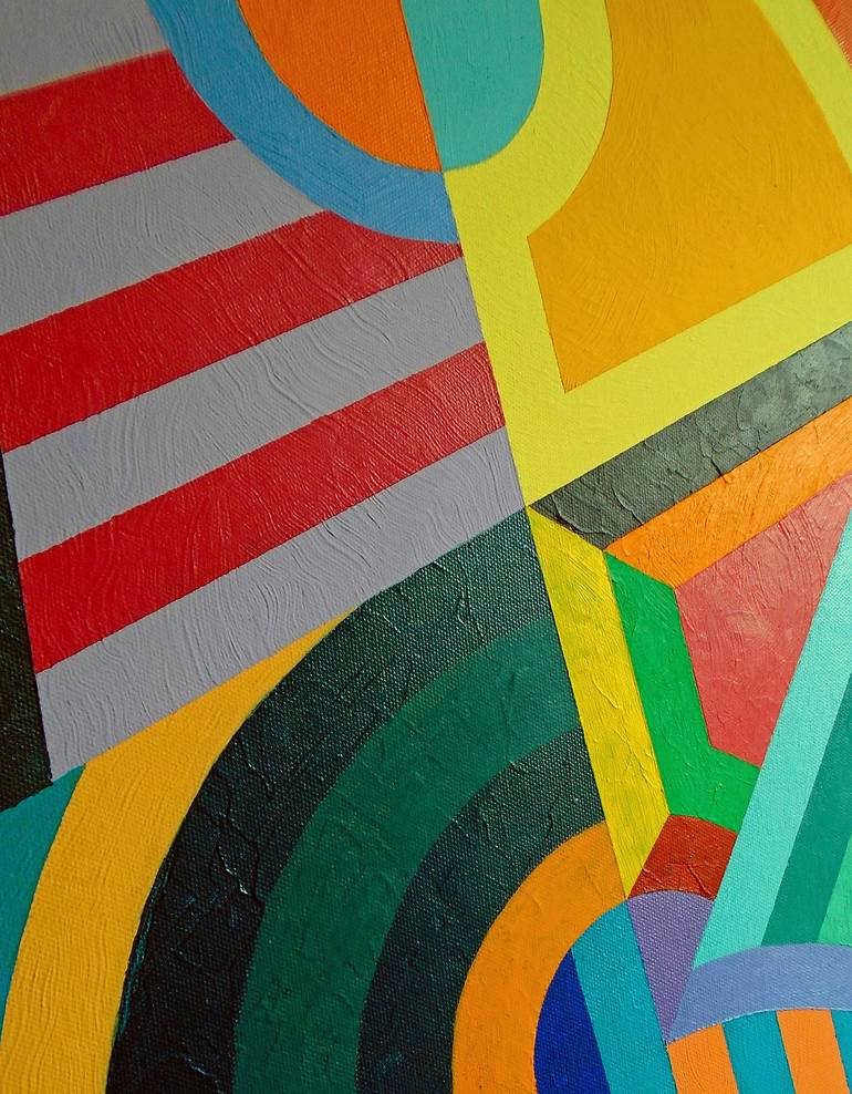 Original Abstract Geometric Painting by Stephen Conroy