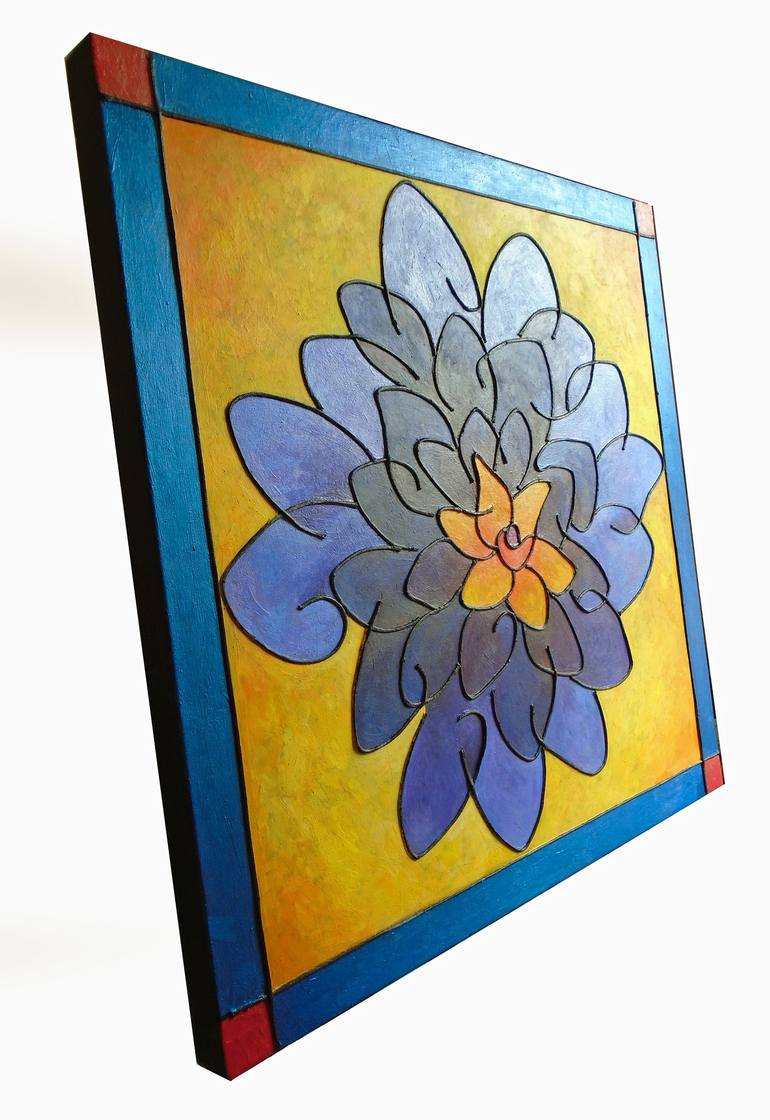 Original Abstract Floral Painting by Stephen Conroy