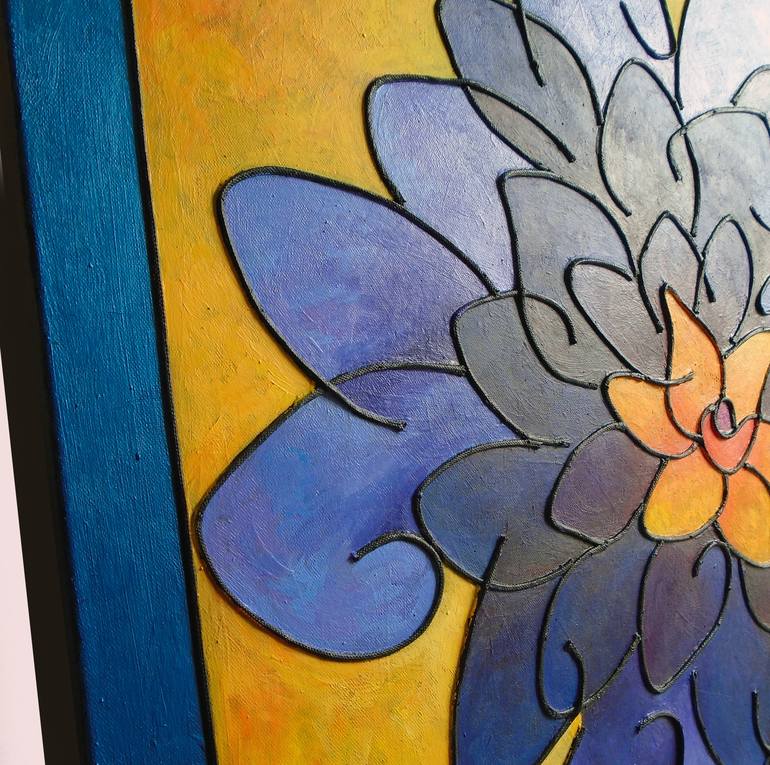 Original Abstract Floral Painting by Stephen Conroy