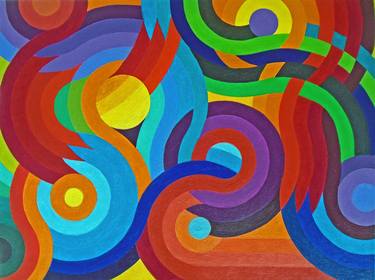 Original Abstract Geometric Paintings by Stephen Conroy