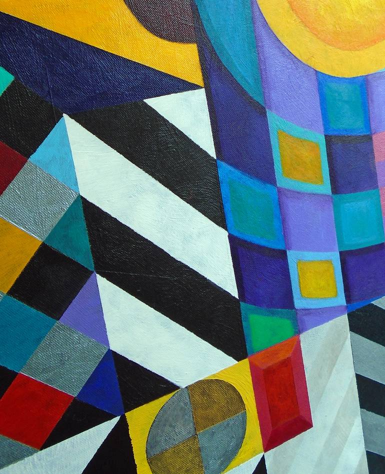 Original Abstract Geometric Painting by Stephen Conroy