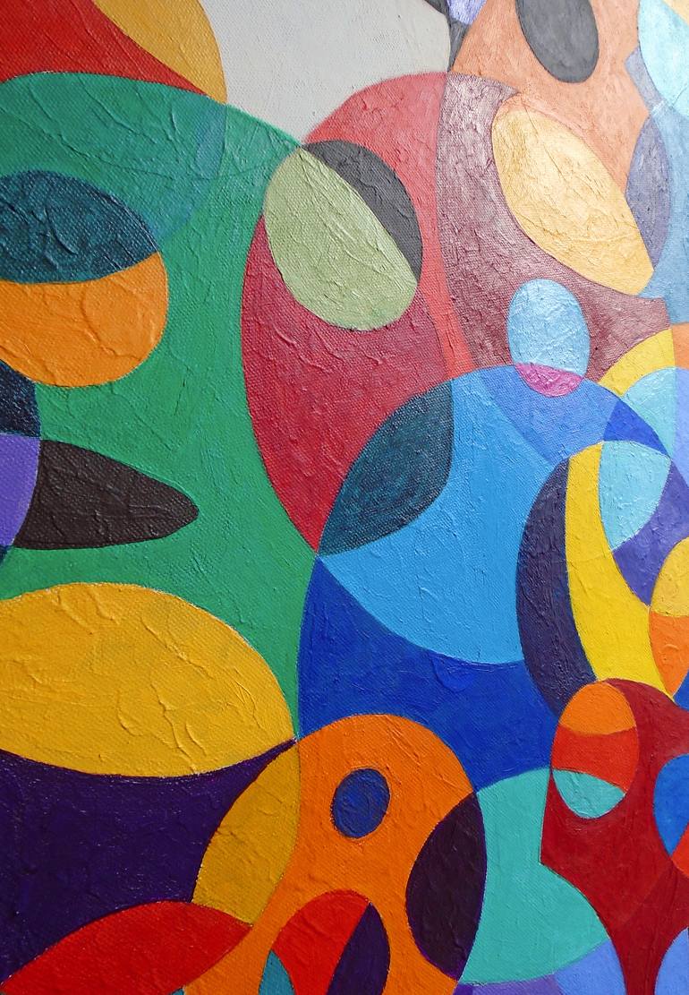 Original Abstract Geometric Painting by Stephen Conroy