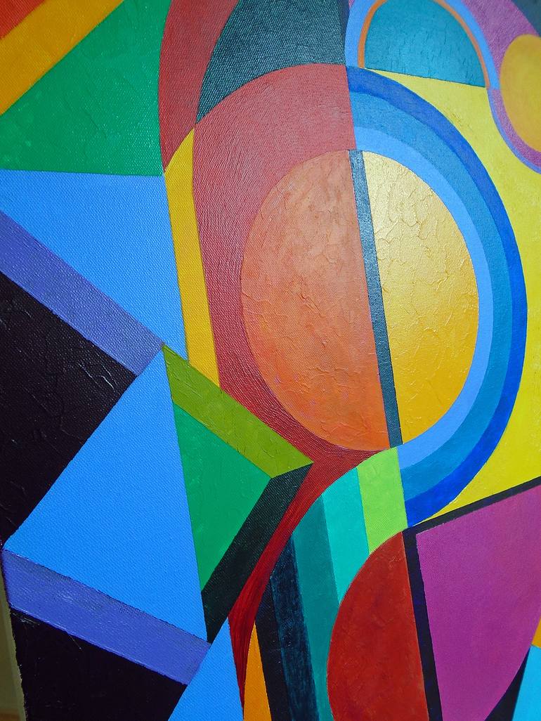 Original Abstract Geometric Painting by Stephen Conroy