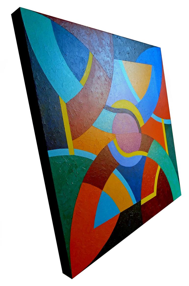 Original Abstract Geometric Painting by Stephen Conroy