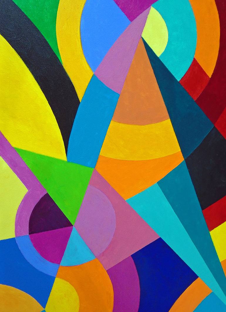 ABSTRACT DOODLE - CIRCLES & TRIANGLES Painting by Stephen Conroy ...