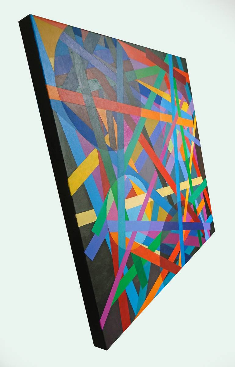 Original Abstract Geometric Painting by Stephen Conroy