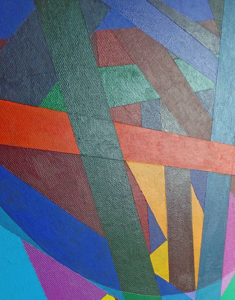 Original Abstract Geometric Painting by Stephen Conroy