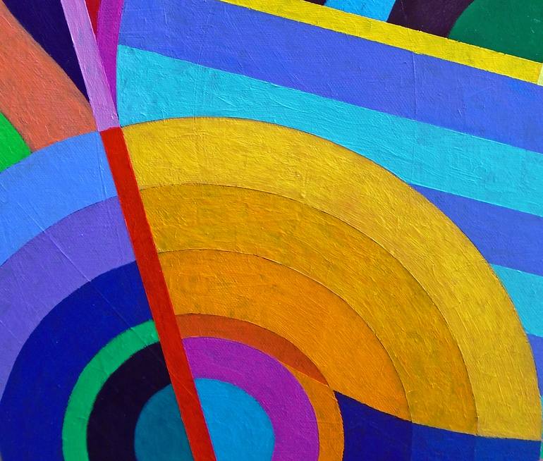 Original Abstract Geometric Painting by Stephen Conroy