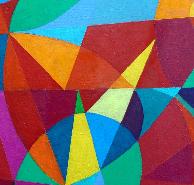 Original Abstract Geometric Painting by Stephen Conroy