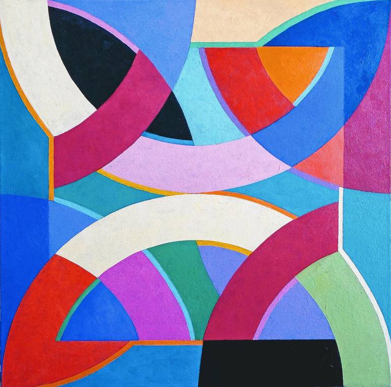 MINIMALIST GEOMETRIC ABSTRACT V2 Painting by Stephen Conroy | Saatchi Art