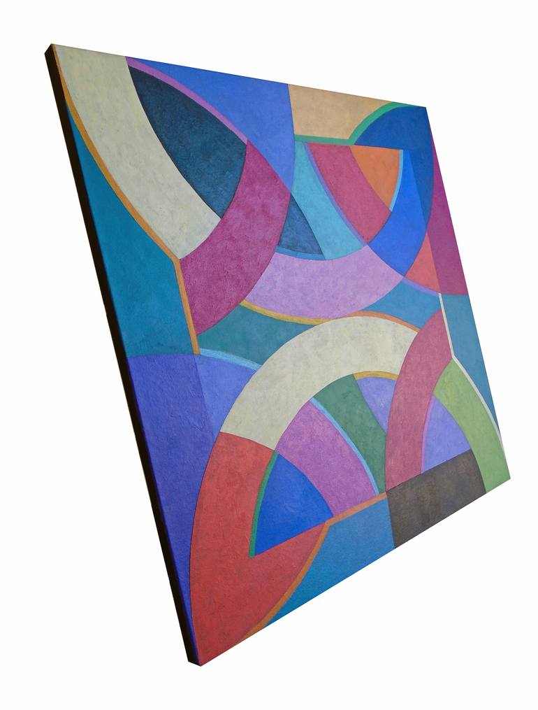 Original Abstract Geometric Painting by Stephen Conroy