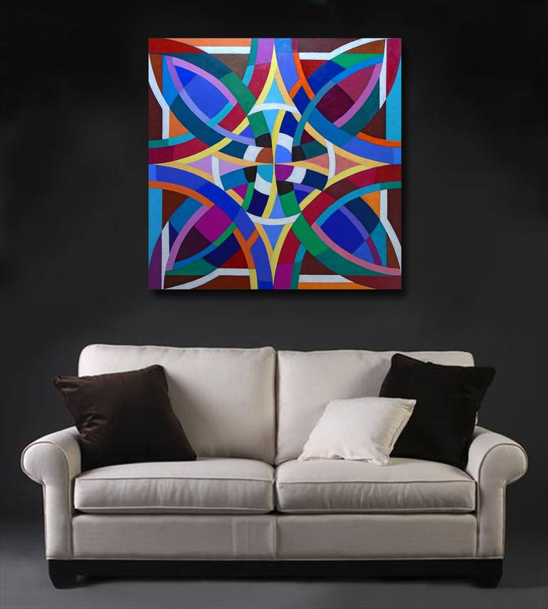 Original Abstract Geometric Painting by Stephen Conroy