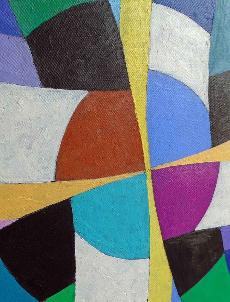 Original Abstract Geometric Painting by Stephen Conroy