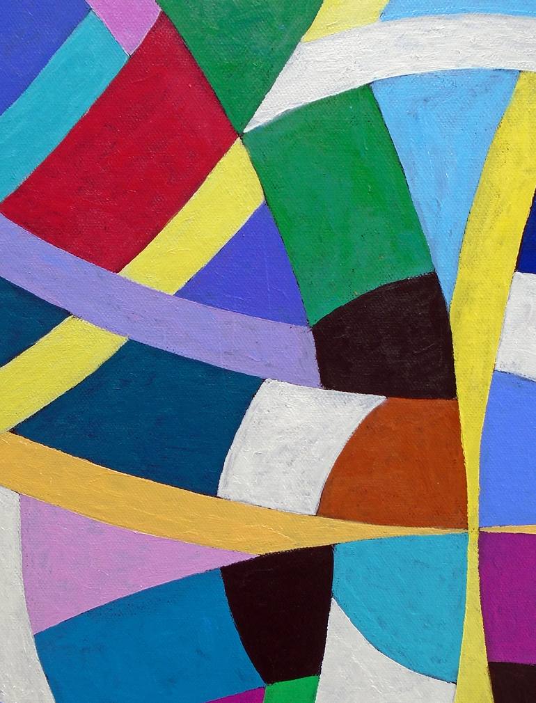 Original Abstract Geometric Painting by Stephen Conroy