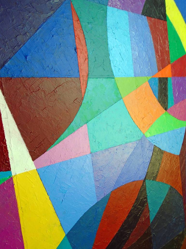 Original Abstract Geometric Painting by Stephen Conroy