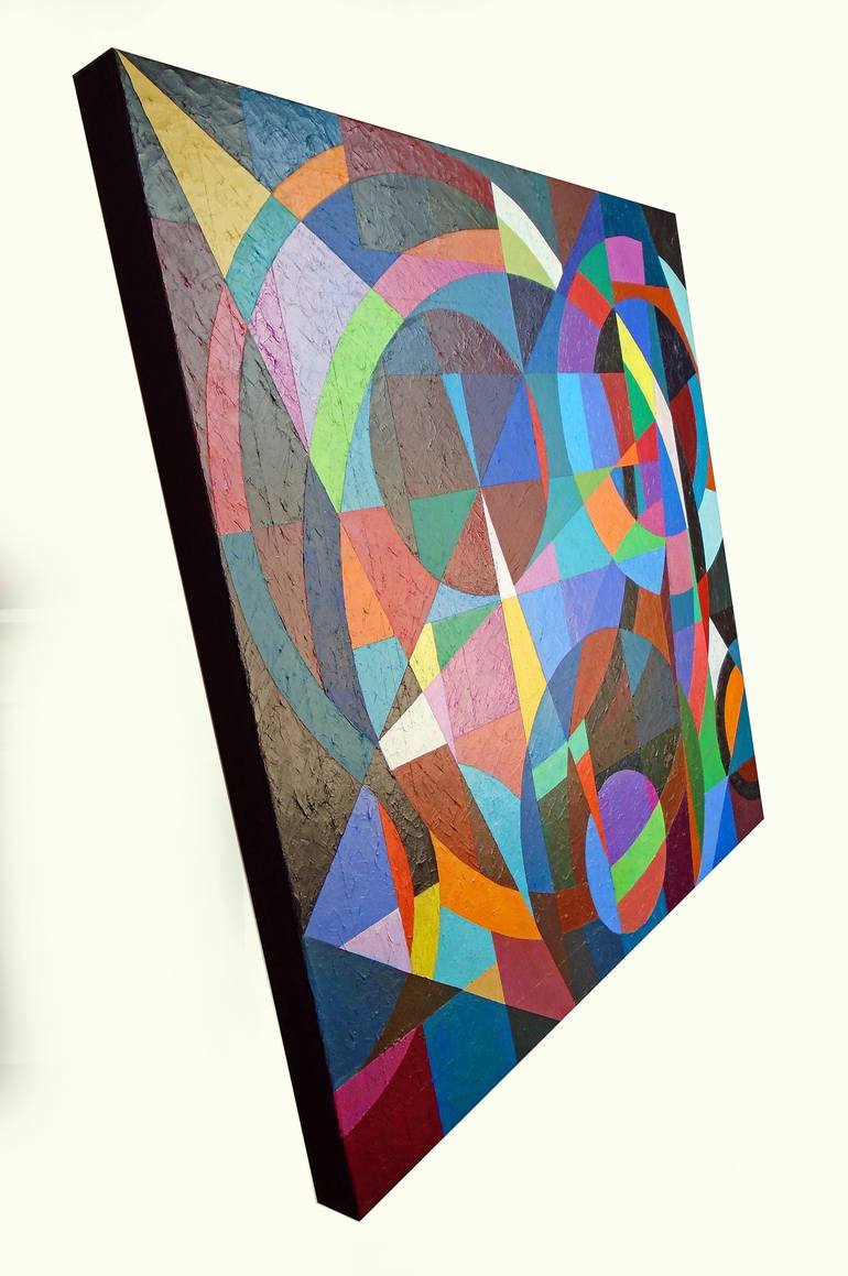 Original Abstract Geometric Painting by Stephen Conroy