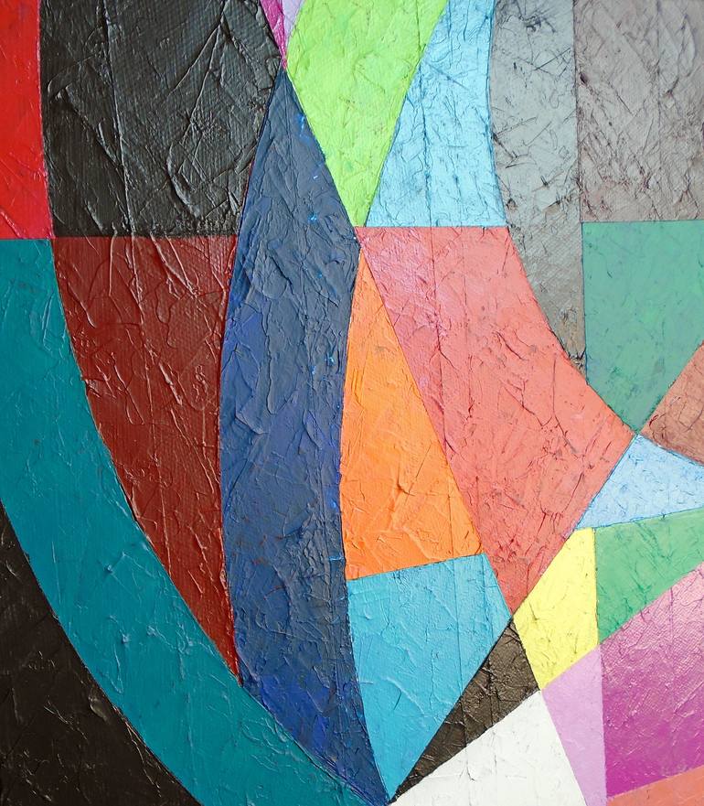 Original Abstract Geometric Painting by Stephen Conroy