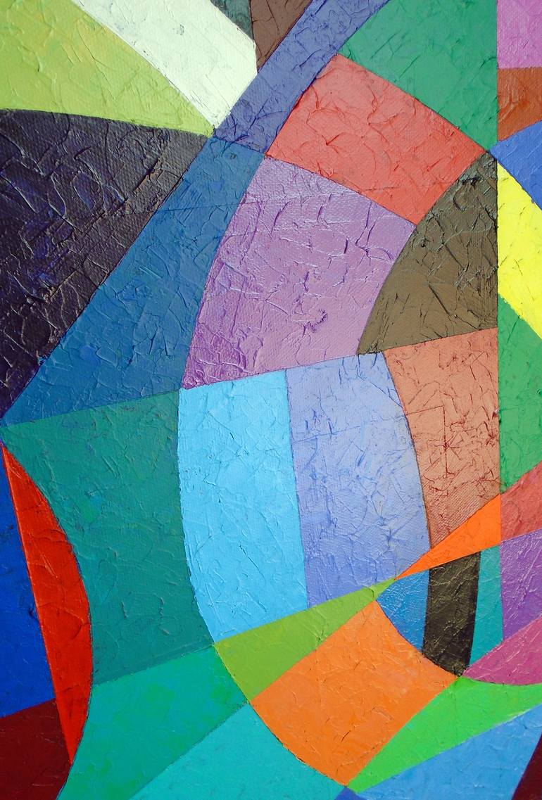 Original Abstract Geometric Painting by Stephen Conroy