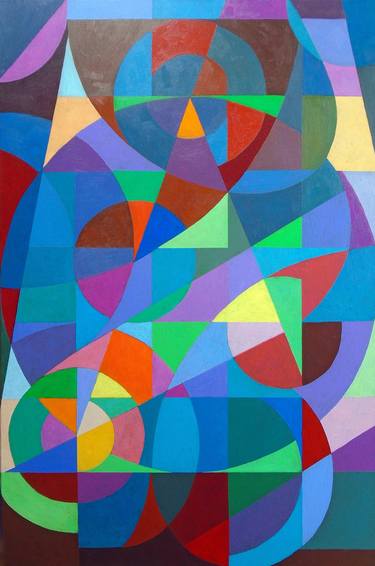 Original Abstract Geometric Paintings by Stephen Conroy