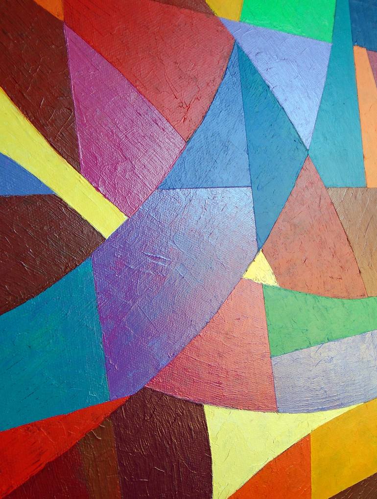 Original Abstract Geometric Painting by Stephen Conroy