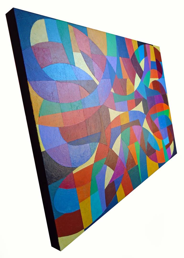 Original Abstract Geometric Painting by Stephen Conroy