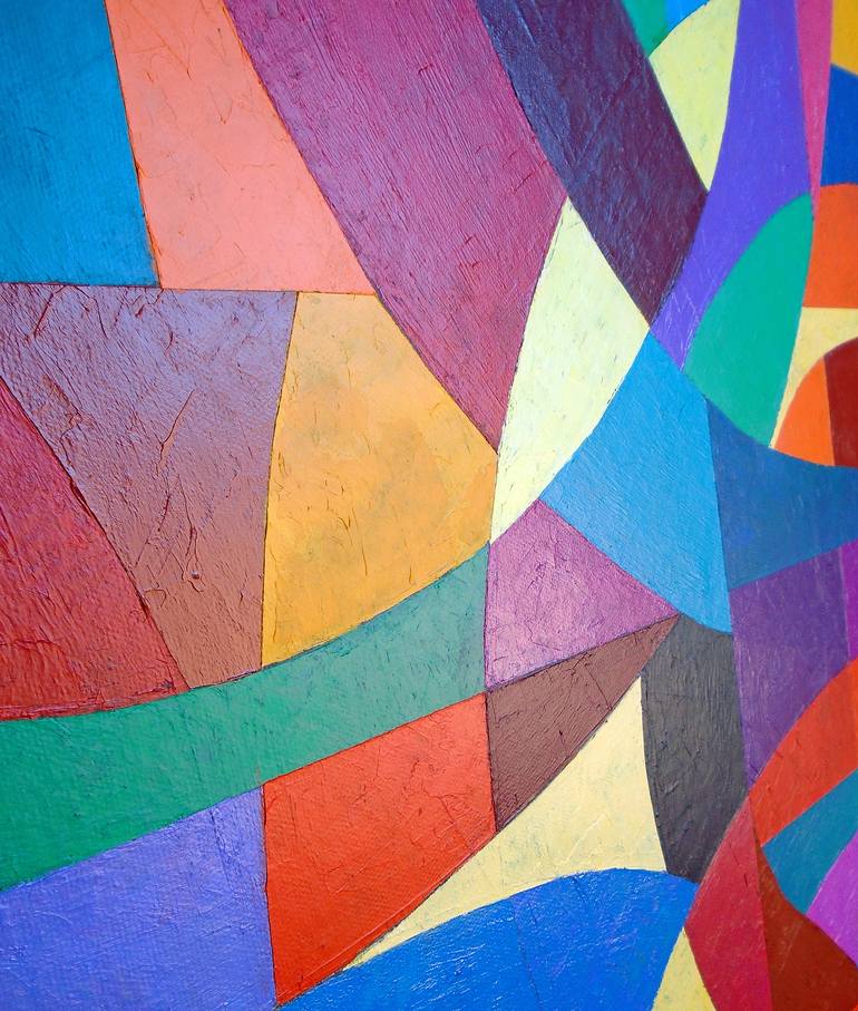 Original Abstract Geometric Painting by Stephen Conroy