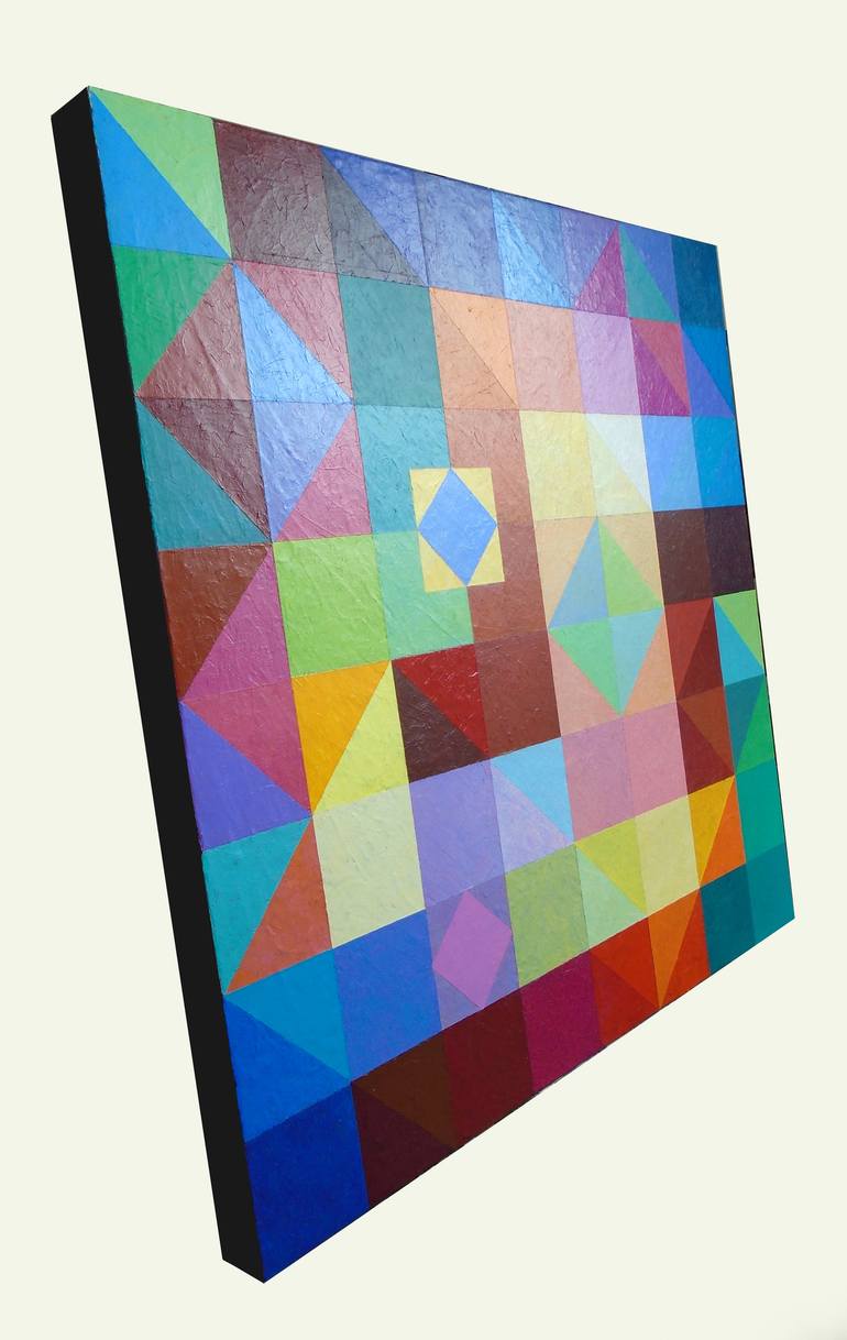 Original Abstract Geometric Painting by Stephen Conroy