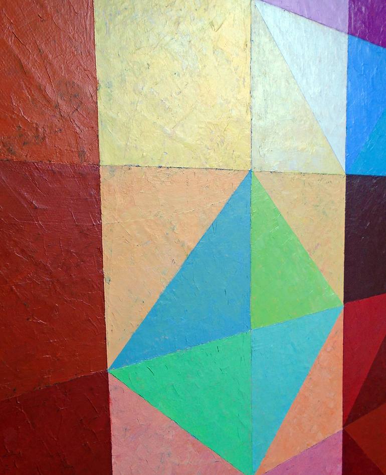 Original Abstract Geometric Painting by Stephen Conroy