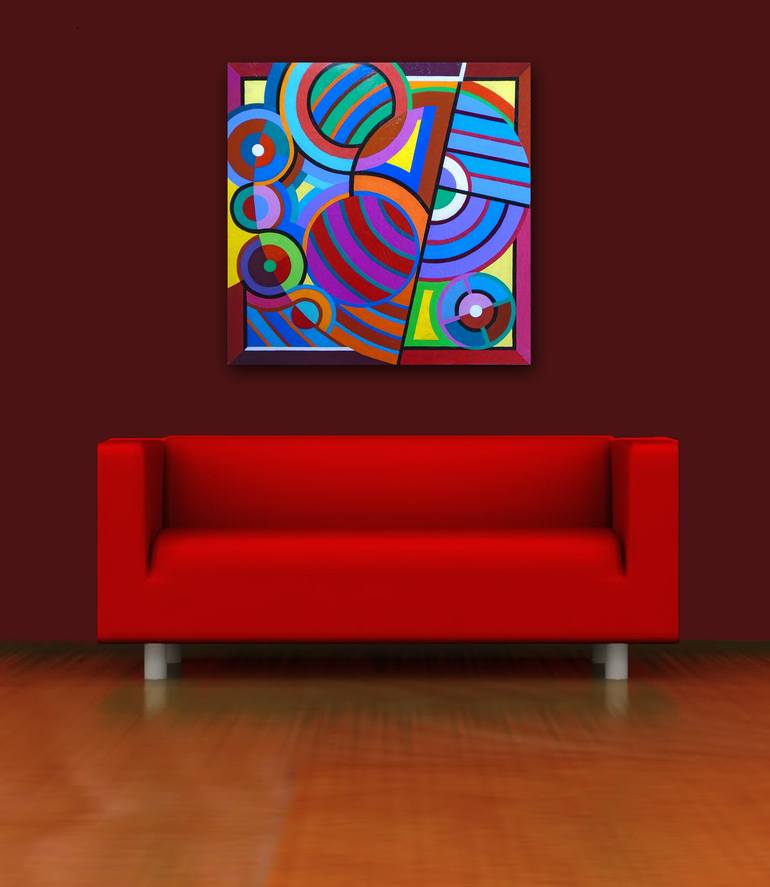 Original Abstract Geometric Painting by Stephen Conroy