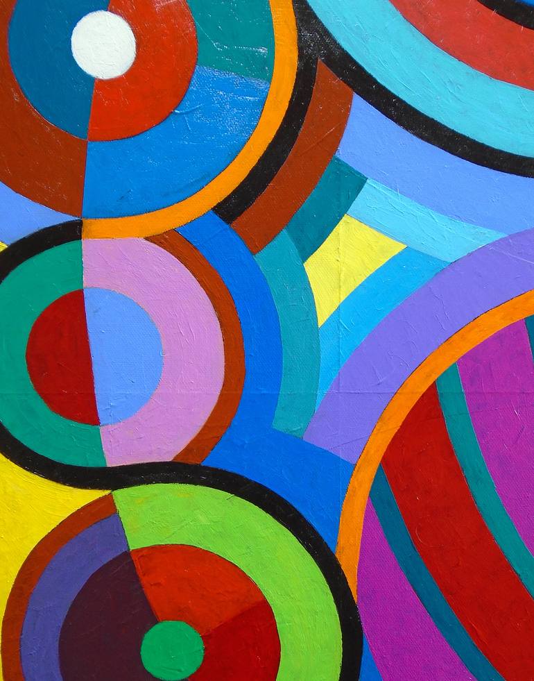 Original Abstract Geometric Painting by Stephen Conroy