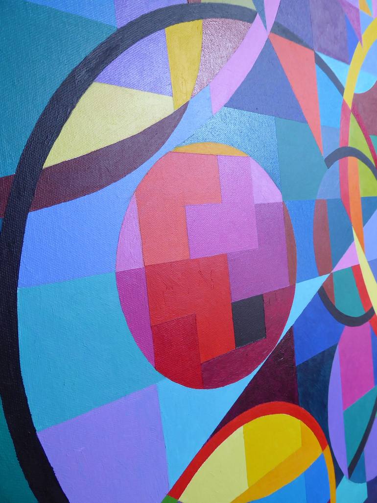 Original Abstract Geometric Painting by Stephen Conroy