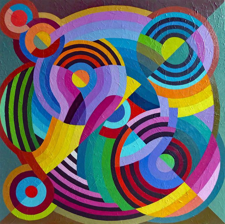 A COMPOSITION OF RHYTHMIC CURVES Painting by Stephen Conroy | Saatchi Art