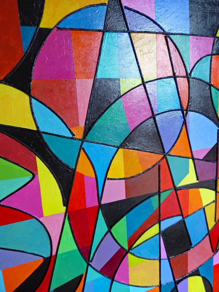 Original Abstract Geometric Painting by Stephen Conroy