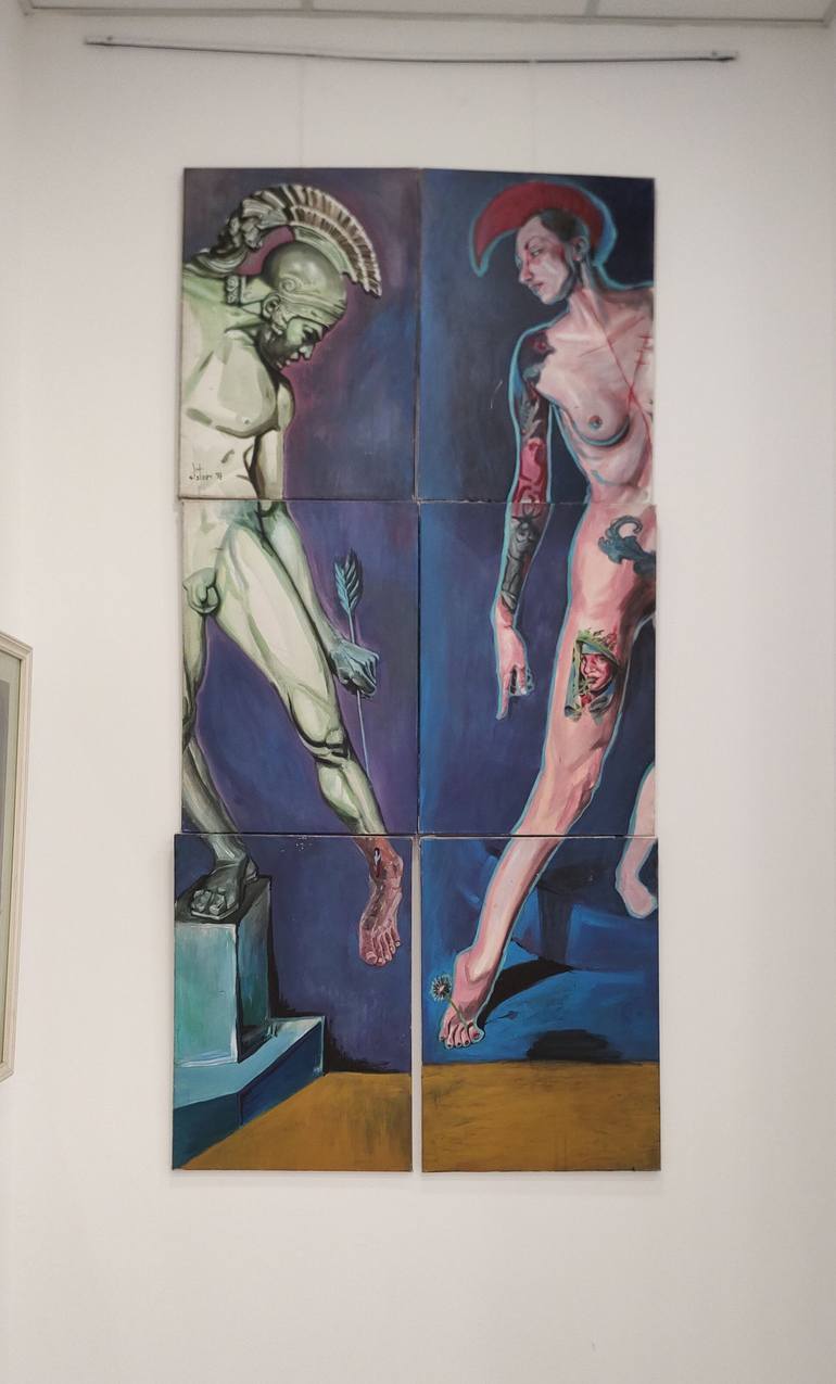 Original Figurative Nude Painting by Mihai Nistor