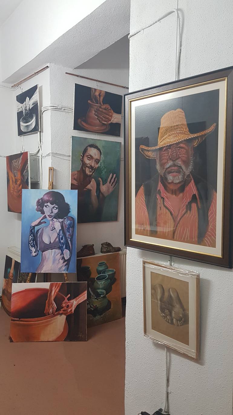 Original Figurative People Drawing by Mihai Nistor
