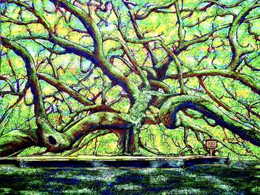 Print of Abstract Expressionism Tree Paintings by Viktor Lazarev