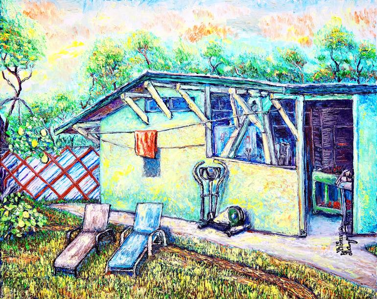 Backyard Painting by Viktor Lazarev Saatchi Art