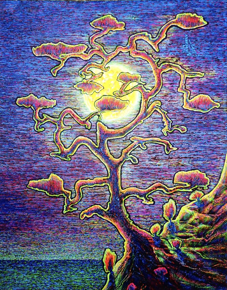 Original Tree Painting by Viktor Lazarev