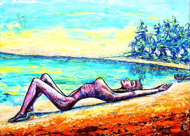 Print of Beach Paintings by Viktor Lazarev