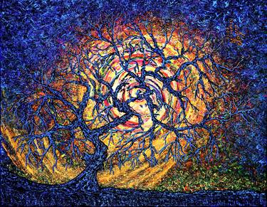 Original Expressionism Tree Paintings by Viktor Lazarev