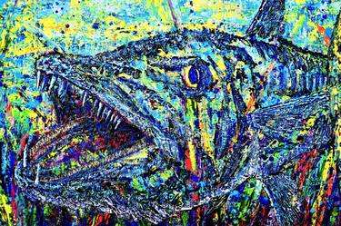 Print of Abstract Expressionism Fish Paintings by Viktor Lazarev